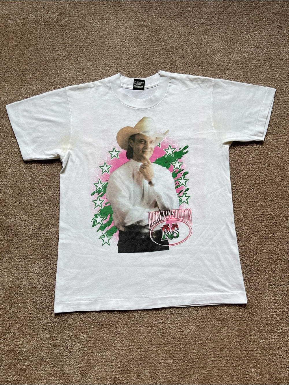 VTG ‘91 Ricky Van Shelton Country Music Tour White Tee